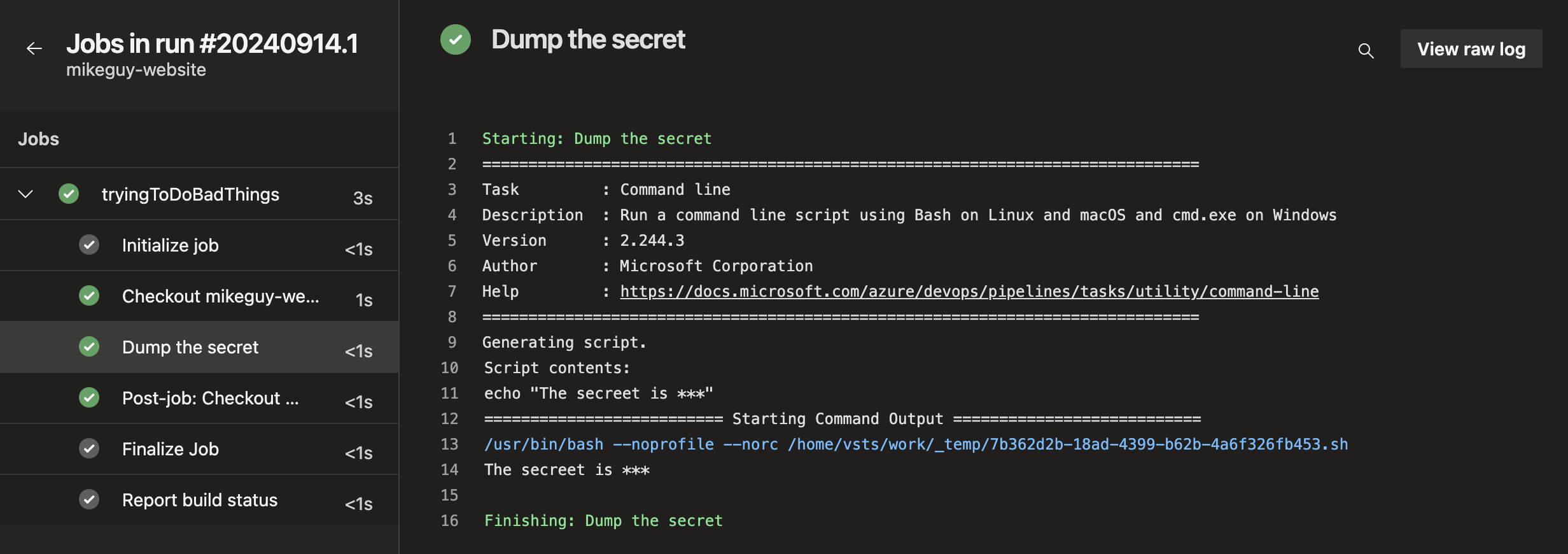 failed compromise dump